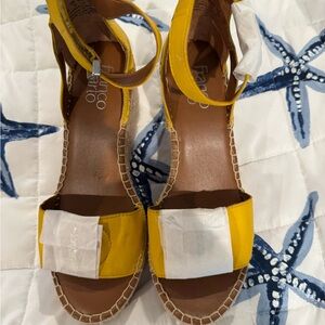 Franco Sarto Bright Yellow Espadrille Sandals